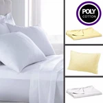 144TC Polycotton Solid Pillowcases Flat Fitted Sheet Cover Home Bedding Set. Fixed Price $9.59.