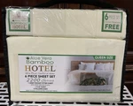 Queen Size Sheets Hotel Bamboo & Aloe Vera Pale Yellow Color 6PC-STAYS Cool/soft. Fixed Price $34.89.
