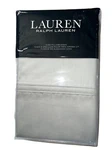Lauren Ralph 475TC Spencer Solid Sateen King Pillowcases Gray Grey. Fixed Price $44.00.