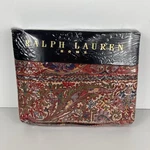 Ralph Lauren Home Galahad King Size Flat Sheet Multi Color Red Paisley Vtg Nos. Fixed Price $599.99.