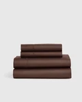 Bnwt Quince Signature Giza Cotton Sateen Sheet Set 4 Piece Queen Espresso. Fixed Price $124.00.