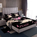 Feelyou Girls Pug Sheet Set Women Cute Cartoon Puppy Dog Bed For. Fixed Price $31.89.
