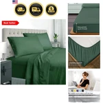 Dark Green Twin Size Bed Set For Boys Teens - Deep Pocket King S.... Fixed Price $33.17.