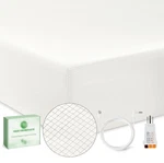 New Restembrace Grounding Sheet, 25% Silver FIBER/75% Organic Cotton, King White. Fixed Price $89.99.
