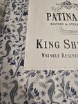 Patina Vie King Sheet Set Seahorse Blue Beach Cottage Ocean Theme Fishing Home. Fixed Price $42.99.