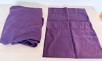 Finley Collection Queen Size Bed Fitted Sheet And 2 Pillowcases Purple Cotton. Fixed Price $15.75.