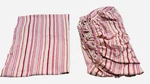 Pottery Barn Striped Twin Sheet Set Pink Green Red White. Fixed Price $45.00.