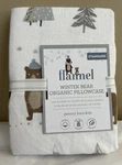 New! Pottery Barn Flannel Winter Bear 1 Standard Organic Pillowcase. Fixed Price $19.99.