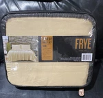 Frye Linen Cotton Blend Beige Twin Sheet Set 3PC. Fixed Price $69.00.