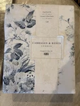 Cabbages And Roses London King Duvet Cover Plus 2 Shams Set Constance Blue White. Fixed Price $108.00.