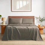 Dapu Pure Linen Sheets Set, 100% French From Queen, Gray Green. Fixed Price $213.99.