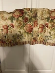 2 Set Waverly Madeleine Floral - Antique Ruffled Scalloped Valance 50X17. Fixed Price $34.99.