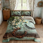 Castle Fairy Rustic Farmhouse Bedding Set Full Size Horseshoe Western Cowboys. Fixed Price $75.74.