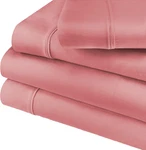 Elegant Blush Cotton Blend Bed Sheets Set Olympic Queen, 4-PIECE. Fixed Price $152.99.