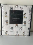 Cynthia Rowley New York Twin Sheet Set Dogs Dressed Costumes Nip. Fixed Price $28.00.