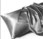 Luxury Grey Satin Silky Soft Set Standard Queen Cooling. Fixed Price $7.69.