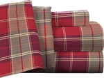 Flannel Deep Pocket Set With Oversized Flat Sheet, California King, Piedmont Pla. Fixed Price $88.99.