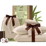 Bamboo Viscose Cooling Queen Sheets Breathable Buttery Soft Beige Bedsure Rayon. Fixed Price $209.99.