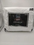 Fairfield Square Brookline 1400-THREAD Count 6- White Stripe Queen Sheet Set. Fixed Price $42.95.