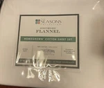 The Seasons Collection Heavy Weight Flannel Home Grown Cotton Twin Sheet Set. Fixed Price $49.99.