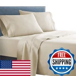Clara Clark Supreme 1500 Collection 5PC Bed Sheet Set Split King Beige Cream. Fixed Price $39.37.