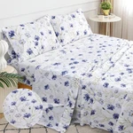Sleepdown Cotton Bed Sheet Set - Lavender, Twin. Fixed Price $47.58.