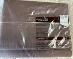 Vintage Jc Penney King Flat Sheet Taupe 50/50 Percale Nip Nos. Fixed Price $29.99.
