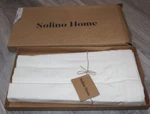Solino Home Cotton Linen Hemstitch Ivory Tablecloth 58 X 84. Fixed Price $45.00.