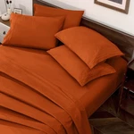 Horbaunal Burnt Orange King Size Sheet Set - 6 Piece Luxury 1800 Thread Count.... Fixed Price $49.94.