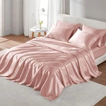 Madison Park Essentials Satin Sheet Set Luxury And Silky With Natural Sheen,. Fixed Price $49.19.