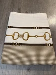 Ralph Lauren Very Rare Queen Flat Sheet Equestrian Horse Bit Houndstooth Vintage. Fixed Price $199.95.