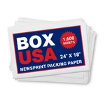 Box Usa Packing Paper 18" (1600 18X24" - 1,600 Sheets, White. Fixed Price $149.03.