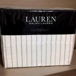 Brand New Ralph Lauren Queen Size Sheet Set Sateen Spencer Stripe Color Sage. Fixed Price $99.95.