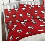 Hello Kitty Twin Size Sheet Set 3 Pieces "classic Girl Red" Kids. Fixed Price $34.95.