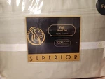 Superior 1000 Thread Count Full Sage Solid Sheet Set. Fixed Price $55.00.