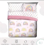Saturday Park Doodle Rainbow Queen Set - 7 Piece 100% Organic Cotton Bedding. Fixed Price $62.56.