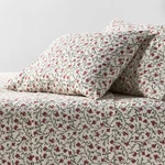 Queen Ultra Soft Flannel Sheet Set Ivory Floral - Threshold. Fixed Price $24.99.