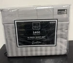 Fairfield Square Brookline 1400 Tc 6 Piece Queen Sheet Set Light Grey. Fixed Price $79.99.