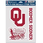 Oklahoma Sooners Ncaa Multi Use Decal Sticker SHEET-3 Fan Pack *free Shipping. Fixed Price $8.97.