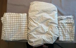 Serena And Lily Queen Size Gingham Sheet Set Beige/taupe. Fixed Price $90.00.