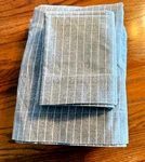 Euc Nautica Home Twin Sheet Set-flat & Fitted, 1 Pillow Case, Gray/white Stripes. Fixed Price $14.99.