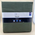 Mainstays Cotton Rich Sheet Set - King Size Sea Turtle Green New. Fixed Price $22.00.