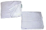 Lullaby Blue & White Grid Tattersal (2) Twin Flat Sheets 62 X 92 Cotton. Fixed Price $39.20.