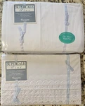King Sheet Wamsutta Supercale Plus Eyelet Lace Embroidered Flat & Fitted. Fixed Price $72.00.