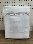 Armoire Collection Queen Scalloped Sheets Sets White - New. Fixed Price $27.99.