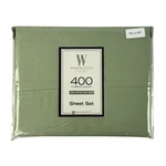 New Wamsutta Twin Bunk Sheet Set 100% Cotton Sateen Weave 400 Thread Count Sage. Fixed Price $34.99.