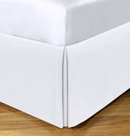 Space Maker Extra-long 21" Drop Length Bed Skirt, Queen, White. Fixed Price $32.92.