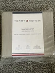 Tommy Hilfiger Signature 100% Cotton 4 Piece Sheet Set Grey King Size New!!. Fixed Price $85.00.