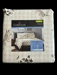Cuddl Duds Flannel Heavy Weight Tan Plaid Dogs King Sheet Set New. Fixed Price $29.99.