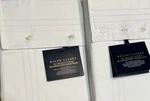 Ralph Lauren King Flat Sheet & Stand Pillowcase Set Sateen Handkerchief White. Fixed Price $109.00.
